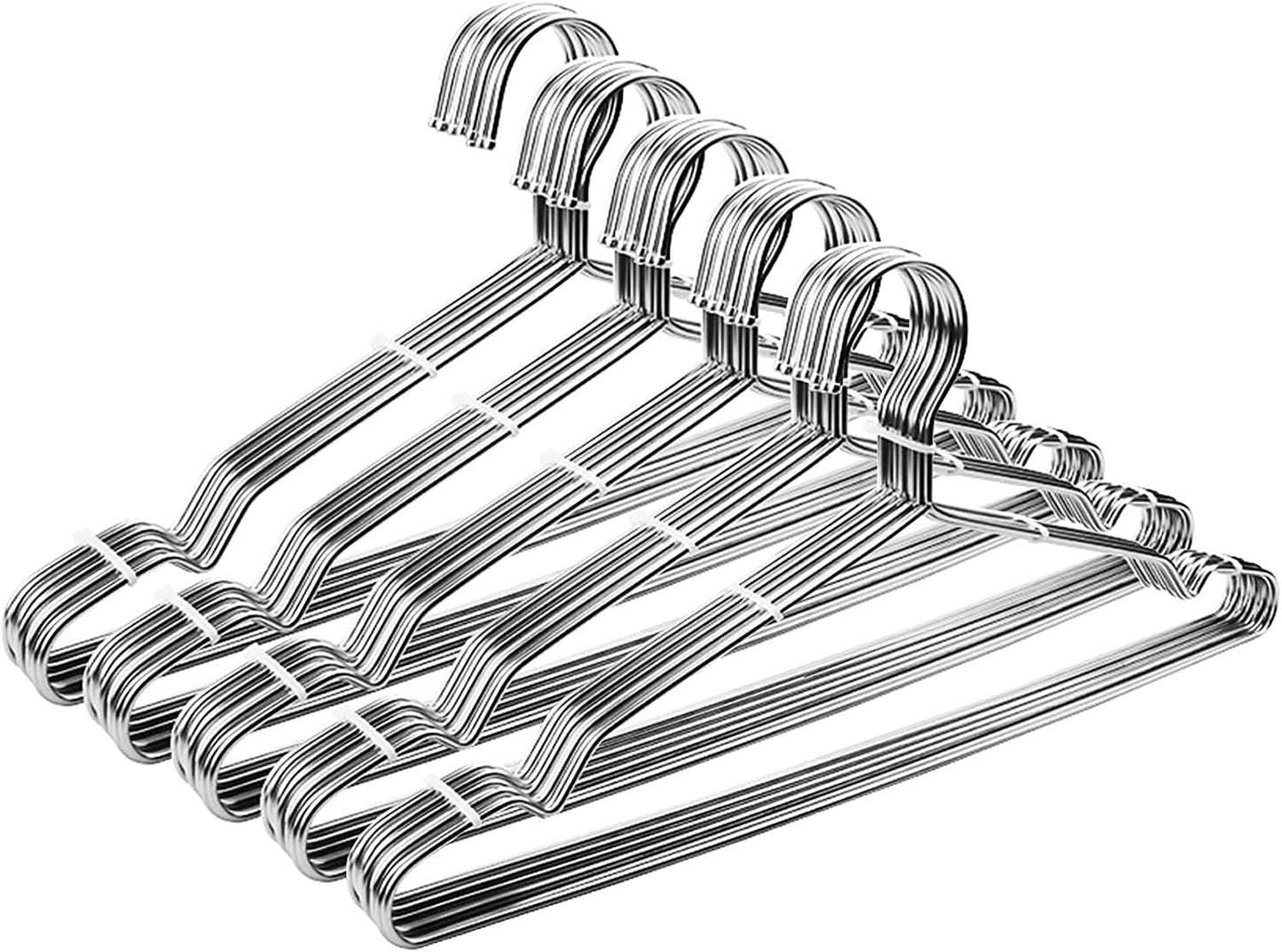 Coat Hangers 40 Pack Clothes Hangers, Seropy Metal Hanger Heavy Duty Wire Hangers with Non Slip Notch, Ultra Thin Stainless Steel Hanger Space Saving Clothing 16.5 Inch