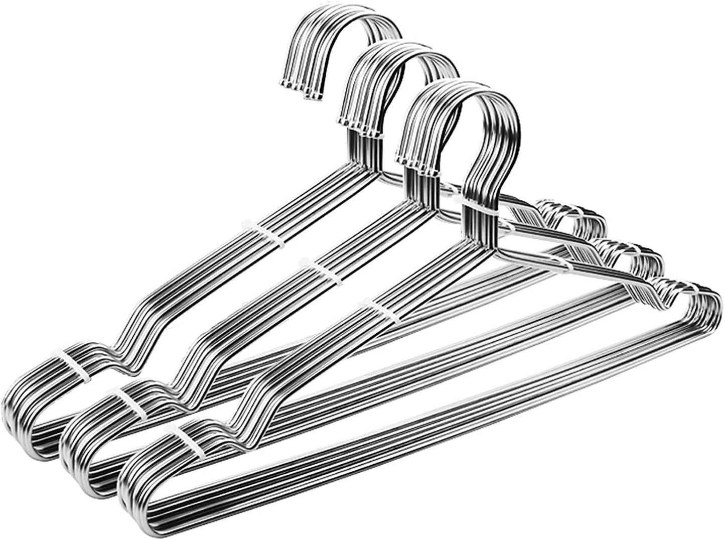 Coat Hangers 40 Pack Clothes Hangers, Seropy Metal Hanger Heavy Duty Wire Hangers with Non Slip Notch, Ultra Thin Stainless Steel Hanger Space Saving Clothing 16.5 Inch