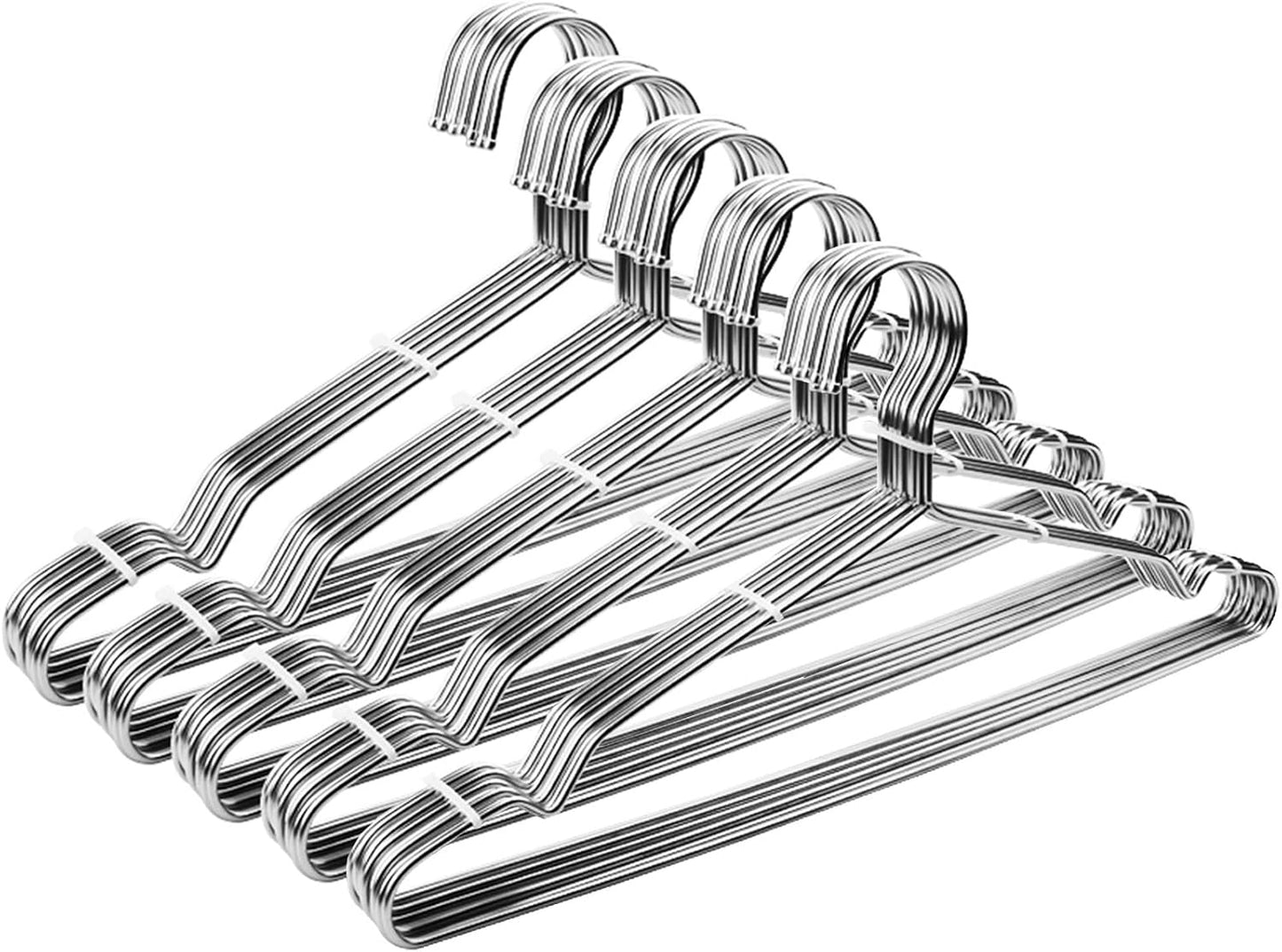 Coat Hangers 40 Pack Clothes Hangers, Seropy Metal Hanger Heavy Duty Wire Hangers with Non Slip Notch, Ultra Thin Stainless Steel Hanger Space Saving Clothing 16.5 Inch