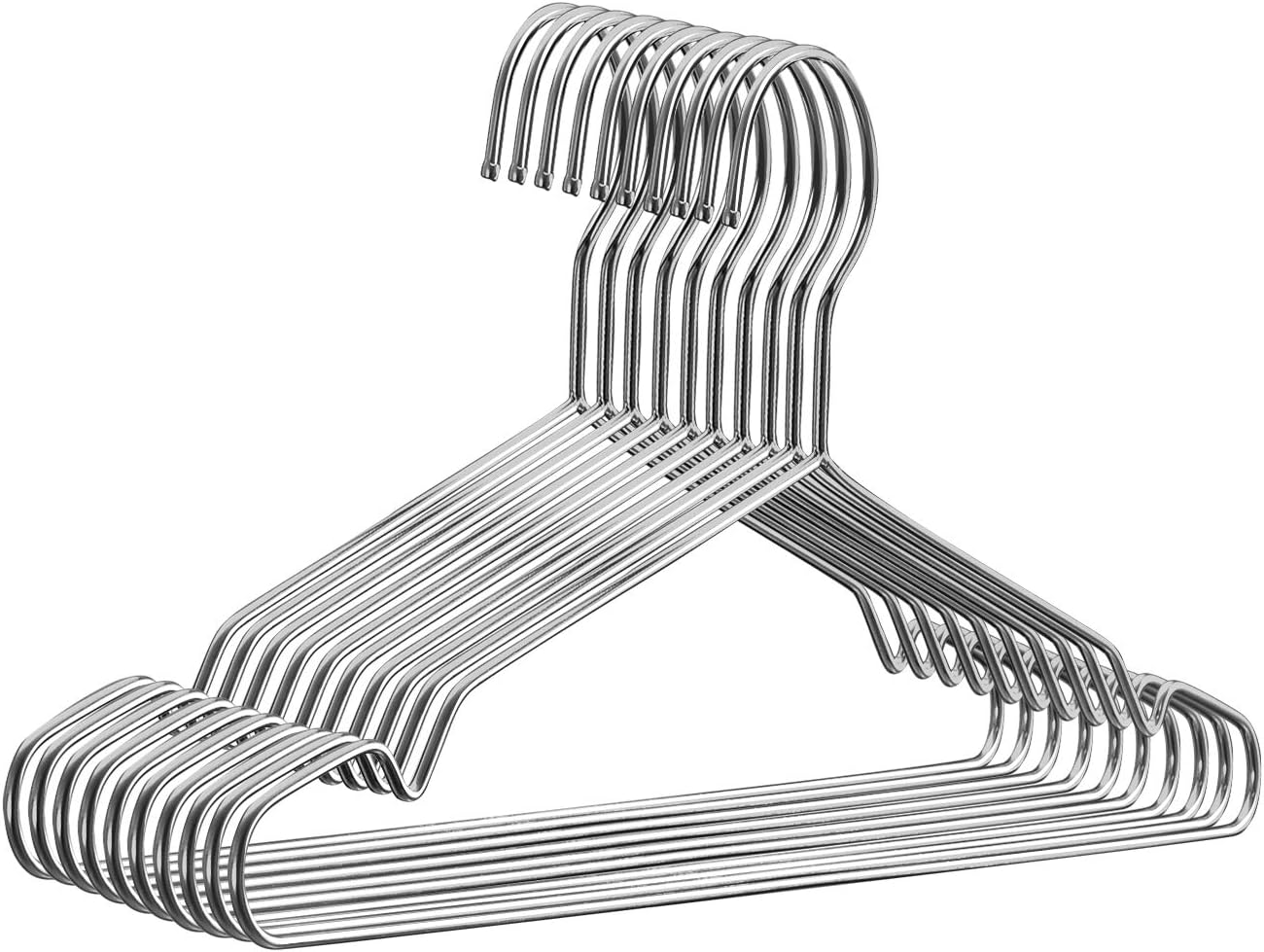 Fayleeko Wire Coat Hangers 40 Pack Strong Heavy Duty Stainless Steel Metal Ultra Thin Space Saving Clothes Hangers 16.5 Inch